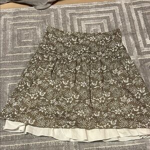 Floral Brown Grey Skirt